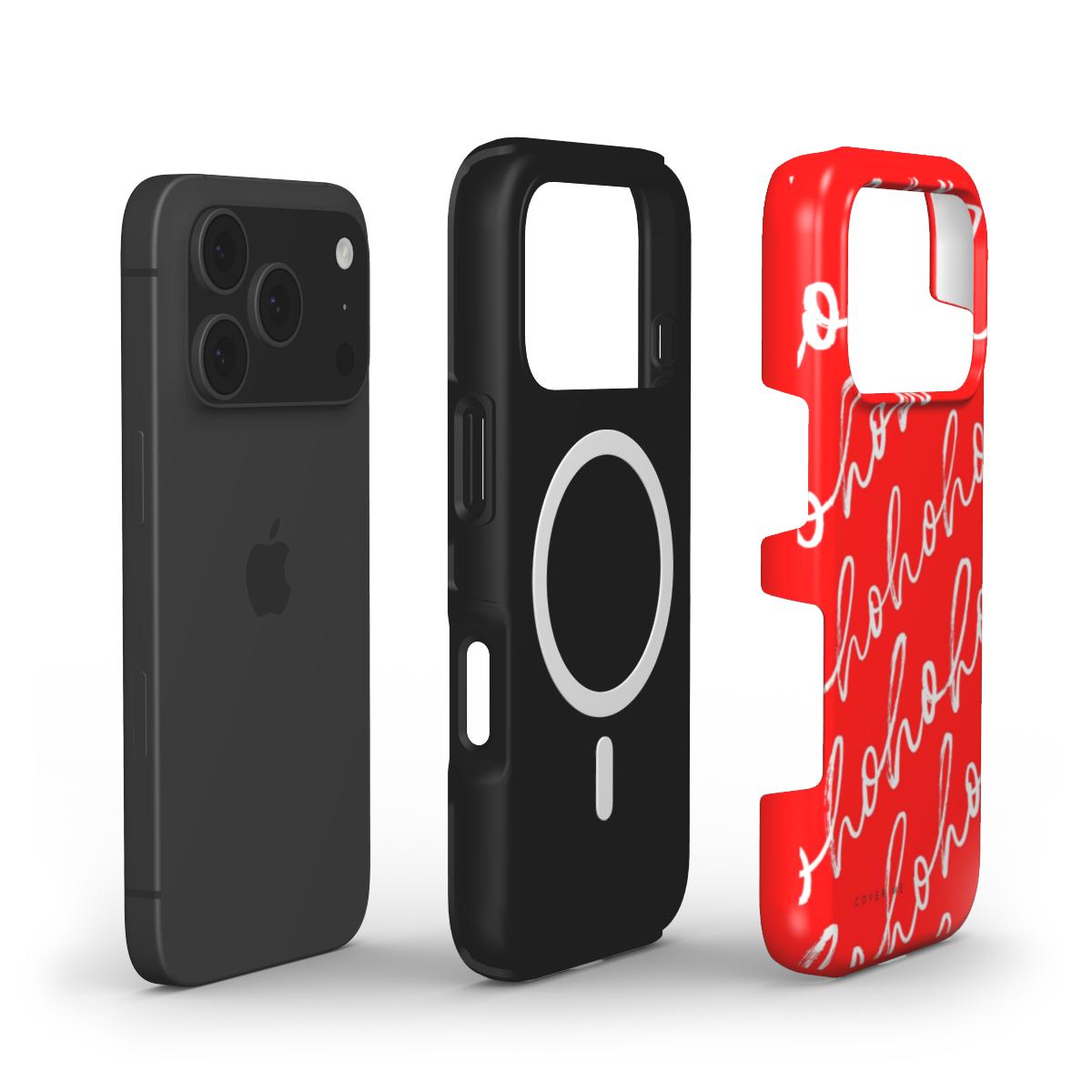 Ho Ho Ho Christmas Script MagSafe Tough Phone Case