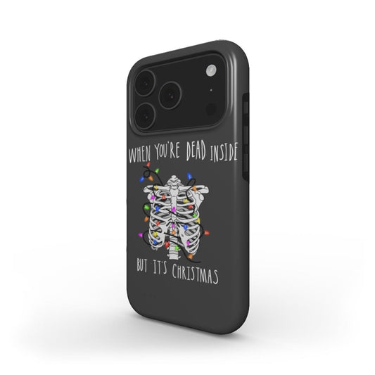 "Dead Inside But It's Christmas" Skeleton MagSafe Tough Case