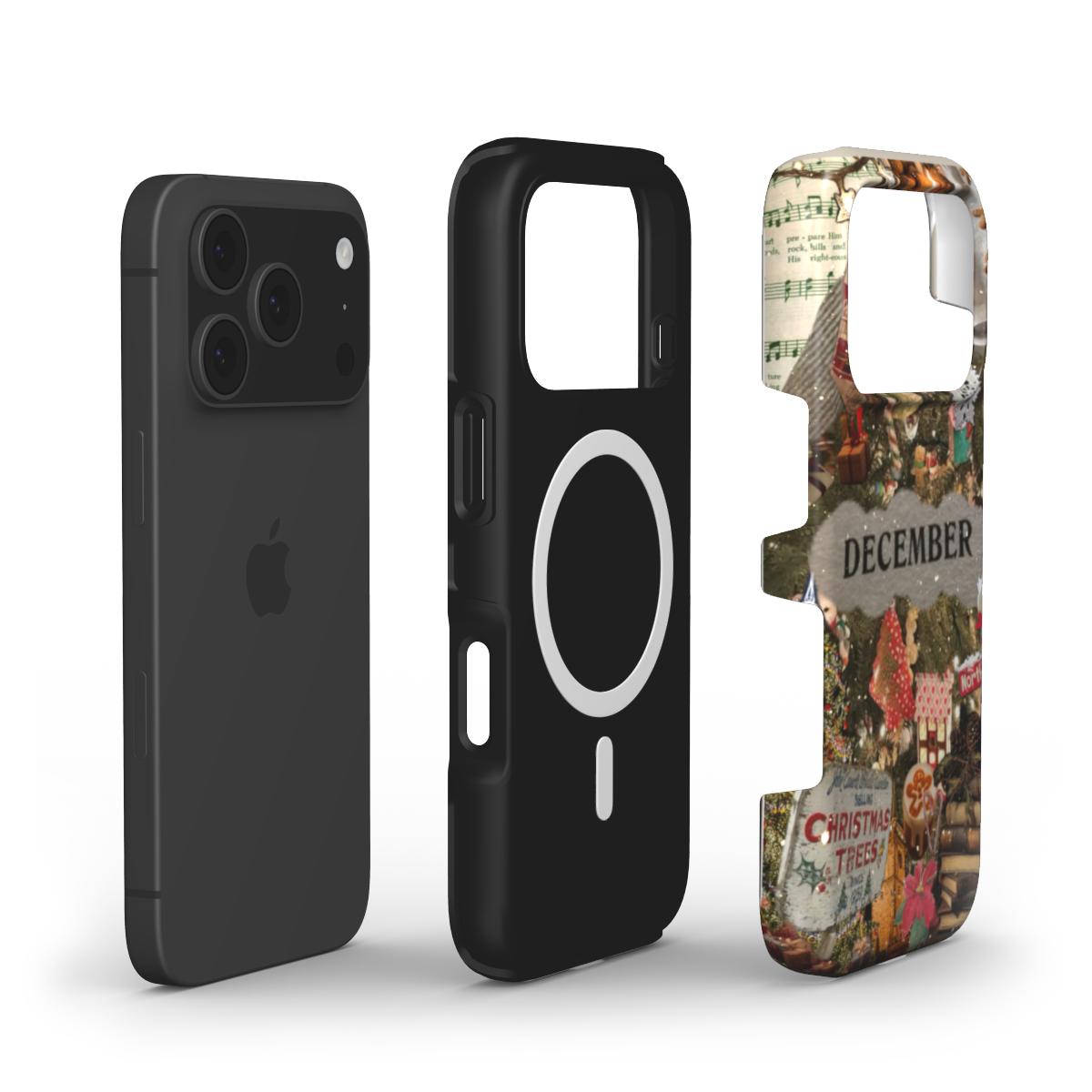 Rustic Christmas Catalog Collage MagSafe Tough Case