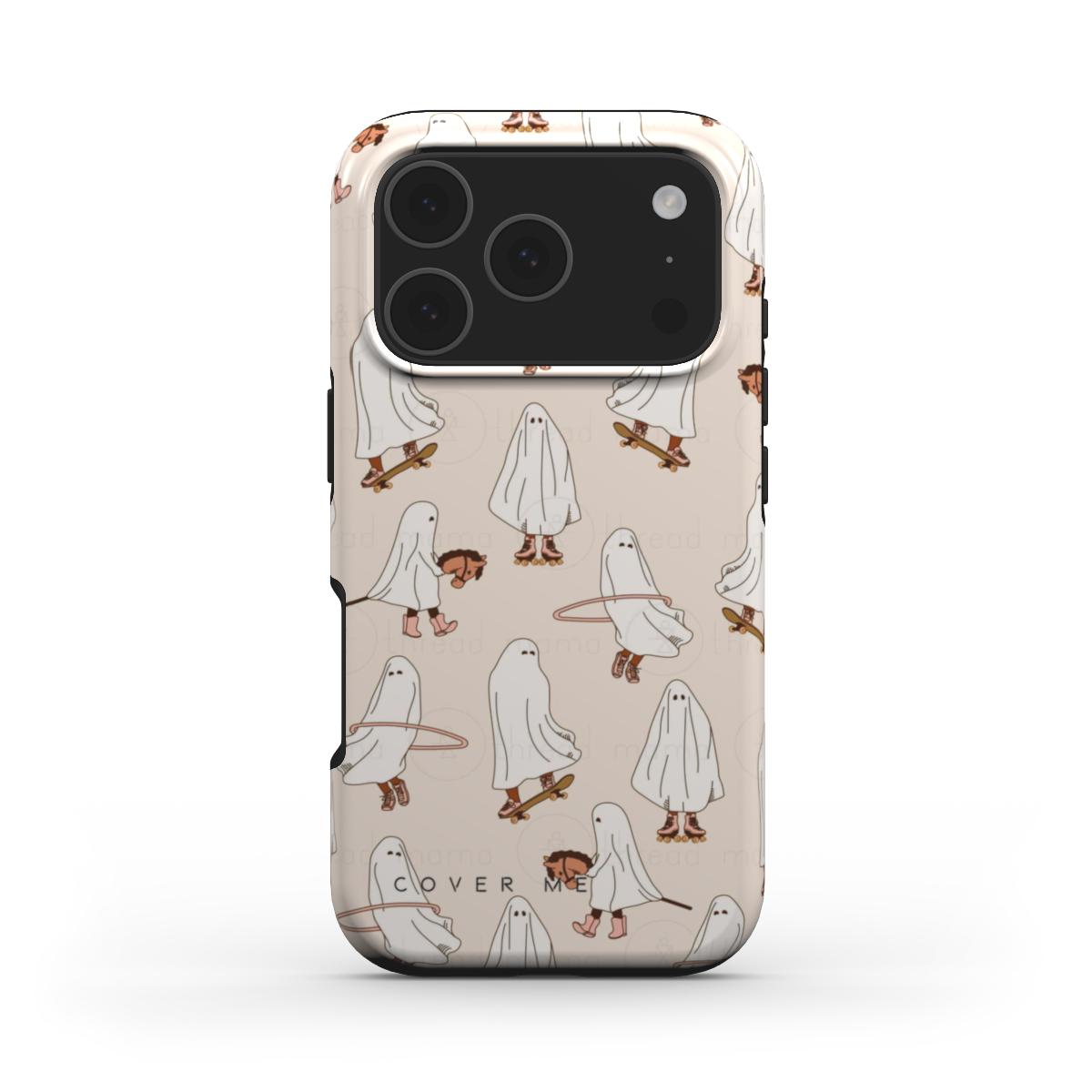 Roll into Spooky Season with the Skater Ghosts MagSafe Tough Phone Case!