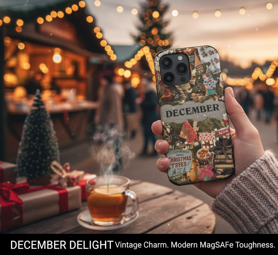 Rustic Christmas Catalog Collage MagSafe Tough Case