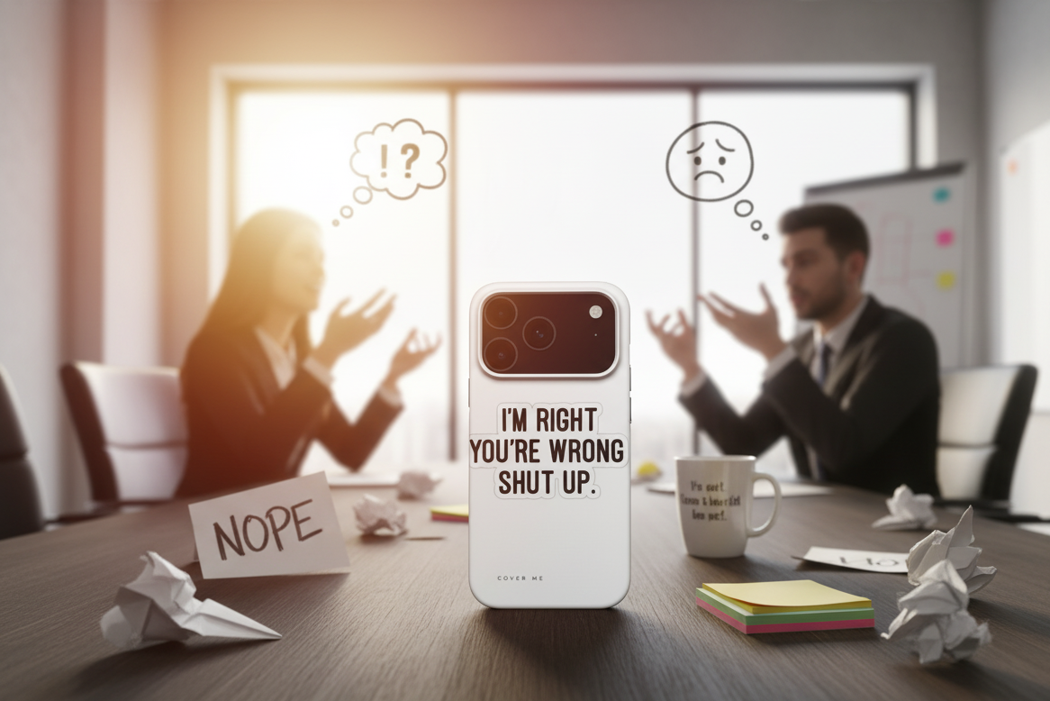 "I'M RIGHT YOU'RE WRONG SHUT UP" Snap Phone Case