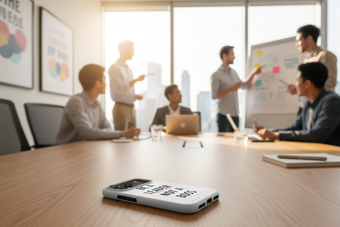 "BE A LEADER NOT A BOSS" Snap Phone Case