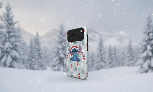 Stitch's Snowy Holiday MagSafe Tough iPhone Case