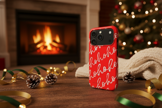 Ho Ho Ho Christmas Script MagSafe Tough Phone Case