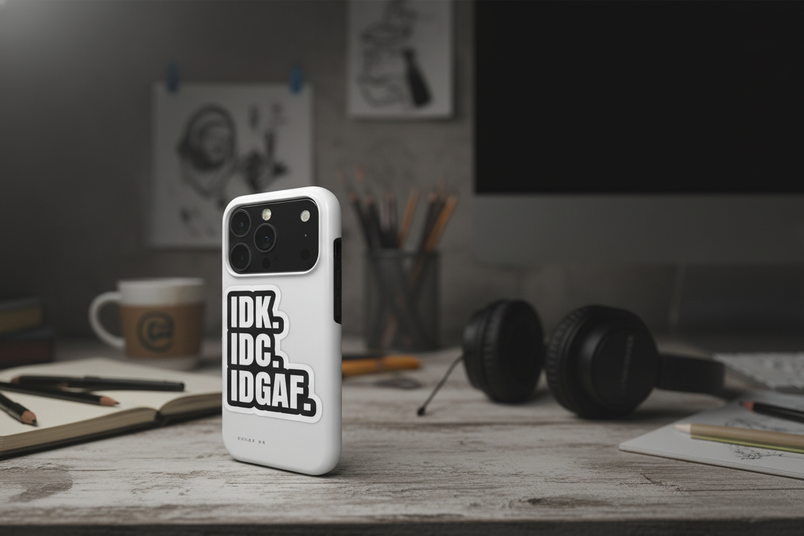 IDK. IDC. IDGAF. Attitude MagSafe Tough Phone Case